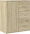 vidaXL - Dressoir - 60x31x70 - cm - bewerkt - hout - sonoma - eikenkleurig