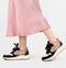PS Poelman Carocel - Lage Sneakers - Imitatie Leren Suedè met Beige Profielzool - Zwart Rose Goud - Maat 39