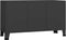 vidaXL - Dressoir - industrieel - 105x35x62 - cm - metaal - en - glas - zwart