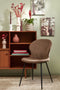 Mica Decorations Max Eetkamerstoel - Velvet - Donkerbruin