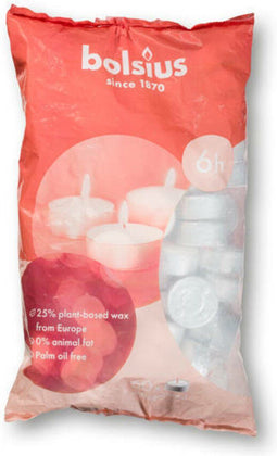 Bolsius Theelichten Wit 6 branduren