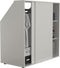 VDD schuine wandkast - kledingkast - schuifdeuren planken kledingstang - wit 100x100x50 cm