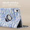 imoshion Tablet Hoes - Geschikt voor Xiaomi Redmi Pad SE - 360° Draaibare Design Bookcase 2.0 - White Blue Stripes