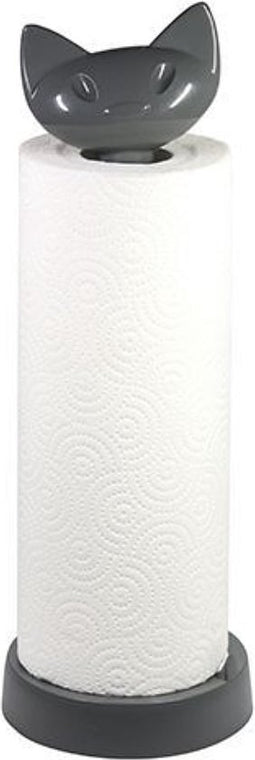 Koziol Bio-Circulair - Miaou Keukenrolhouder - Gerecycled Zonnebloemolie - Grijs