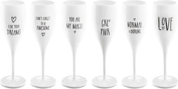 Koziol champagneglas - Cheers No.1 - set van 6 - assortiment
