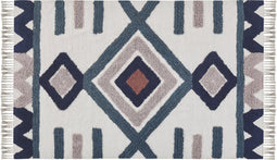 KOZLU - Laagpolig vloerkleed - Multicolor - 160 x 230 cm - Katoen