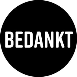 KP etiket Bedankt, diameter 40 mm, rol van 250 stuks