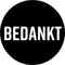 KP etiket Bedankt, diameter 40 mm, rol van 250 stuks