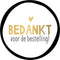 KP etiket Bedankt voor de bestelling, diameter 40 mm, rol van 250 stuks