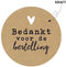KP etiket Bedankt voor de bestelling, kraft, diameter 50 mm, rol van 250 stuks