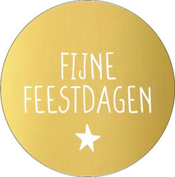 KP etiket Fijne Feestdagen, diameter 40 mm, rol van 250 stuks