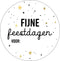 KP etiket Fijne Feestdagen voor, diameter 40 mm, rol van 250 stuks