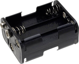 TRU COMPONENTS BH-363-1B Batterijhouder 6 AA (penlite) Drukknopaansluiting