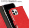 Selencia iPhone 12 (Pro) - Echt Lederen Bookcase - 3 Pashouders - Rood