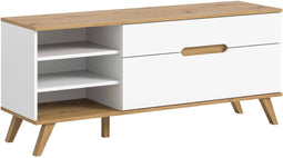 Furnilux Stockholm - Lowboard - 40x140x60cm - Wit Eiken