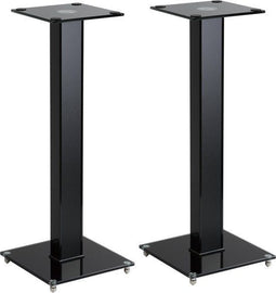 Speakerstandaard - universeel - set van 2 - hoogte 73 cm - aluminium en glas (2 stuks)