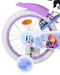 Frozen II - Kinderfiets 16 inch - 2 handremmen zijsteunen reflectoren verstelbaar stuur/zadel stuurmand - Blauw