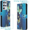 iMoshion Hoesje Geschikt voor Samsung Galaxy S21 Ultra Hoesje Met Pasjeshouder - iMoshion Design Softcase Bookcase - Meerkleurig / Blue Butterfly