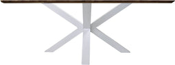Tafel Fishbone Rechthoek- 220x100X76 - Naturel/wit - Eiken/metaal