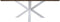 Tafel Fishbone Rechthoek- 220x100X76 - Naturel/wit - Eiken/metaal