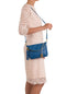 Anna Morellini ALICE - Schoudertas - Denim met rits en magnetische klep - Blue Denim (30 × 22 × 10 cm)