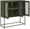 vidaXL - Dressoir - 100,5x39x107 - cm - koudgewalst - staal - olijfgroen