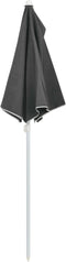 vidaXL - Parasol - half - met - paal - 180x90 - cm - antracietkleurig