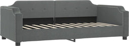 vidaXL - Slaapbank - 100x200 - cm - stof - donkergrijs
