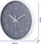 Tyme Wandklok - 30cm - Analoog - Stil Uurwerk - Grijs Wit