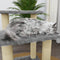 vidaXL - Kattenmeubel - met - sisal - krabpalen - 50,5 - cm - lichtgrijs