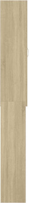 vidaXL - Wasmachinekast - 64x25,5x190 - cm - sonoma - eikenkleurig
