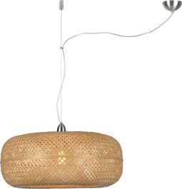 GOOD&MOJO Hanglamp Palawan - Bamboe - Recht - Ø60cm - Scandinavisch,Bohemian - Hanglampen Eetkamer, Slaapkamer, Woonkamer