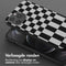 Selencia Hoesje Geschikt voor iPhone 12 Pro Max Hoesje Met Koord - Selencia Siliconen design hoesje met afneembaar koord - Zwart / Irregular Check Black
