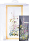 Thea Gouverneur - Borduurpakket met telpatroon - 821.05 - Voorgesorteerde DMC Garens - Wilde bloemen - Zwart Aida - 38 cm x 92 cm - DIY Kit