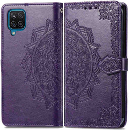 iMoshion Hoesje Geschikt voor Samsung Galaxy M22 / A22 (4G) Hoesje Met Pasjeshouder - iMoshion Mandala Bookcase - Paars