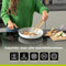 BE Living Essential Koekenpan - Ø 28 cm - Keramisch - PFAS vrij - Inductie - Wit