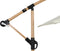 MASCOT ONLINE Hangende Parasol - Zweefparasol - Houtlook - 300 cm breed - Crème