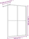 vidaXL - Inloopdouchewand - transparant - 140x195 - cm - ESG-glas - goudkleurig