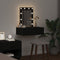 vidaXL - Wanddressoir - met - LED - Verlichting - - - Zwart - Eiken