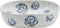 vidaXL - Opzetwasbak - ovaal - 47x33x13 - cm - keramiek - grijs - en - blauw