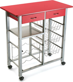 Groentetrolley Versa Rood PVC 40 x 82 x 76 cm