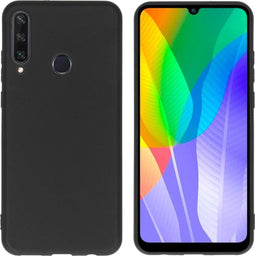 iMoshion Hoesje Geschikt voor Huawei Y6p Hoesje Siliconen - iMoshion Color Backcover - Zwart
