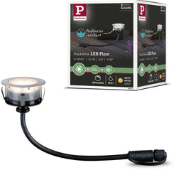 Paulmann Floor Eco - LED-grondinbouwlamp - IP67 3000K 2W - Zilver