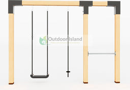 Outdoor Island - Premium schommel Anna 300 cm 90 cm Groen duikelstang