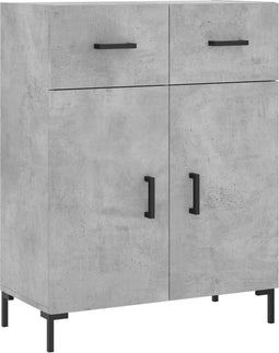 vidaXL - Dressoir - 69,5x34x90 - cm - bewerkt - hout - betongrijs