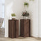 vidaXL - Plantenstandaards - 2 - st - 30x30x70 - cm - bewerkt - hout - bruin - eiken