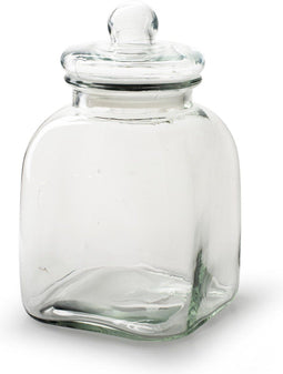 Glazen voorraadpot 'Giel' h20,5 d16 cm - Transparant/Helder/Doorzichtig glas - Decoratie