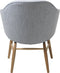 Fauteuil Teno eiken - lichtgrijs