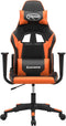 vidaXL - Gamestoel - kunstleer - zwart - en - oranje