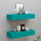 vidaXL - Wandschappen - 2 - st - met - lade - 60x23,5x10 - cm - MDF - blauw